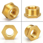 Brass BSP Reducing Hexagon Bushing Adapter Fitting,Male to Female Connector for Fuel,Water,Gas,Oil,1/8" 1/4" 3/8" 1/2" 3/4" 1"