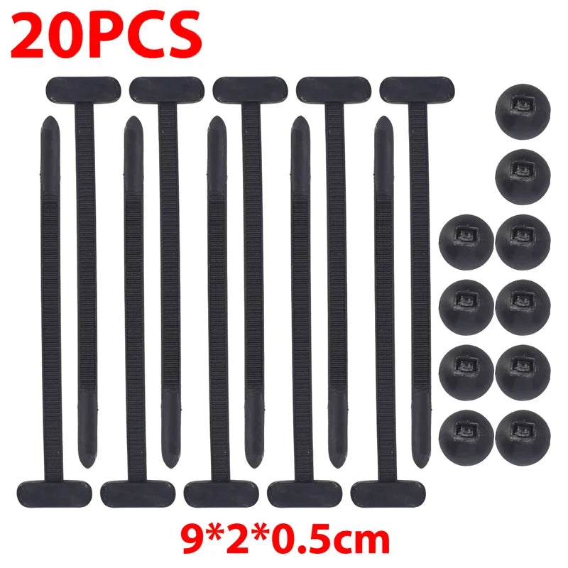 Car Nylon Cable Tie Buckle Fastener Universal Self-Locking Zip Ties Holder Screw Replacement Buckles Fix Wires Tools Accessories