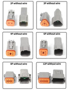 5 Sets Deutsch DT Connector with 15cm Wiring Harness DT06-2S/DT04-2P 2P 3P 4P 6P 8P 12P Waterproof Electrical Connector