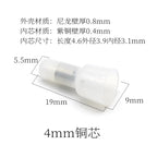 Pure purple copper pressure wire cap, nylon high-temperature PA66 thickened 3/4/5/6 purple copper nipple quick wiring terminal