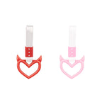 Colorful Car Tow Strap Tsurikawa Ring Heart JDM Train Bus Handle Hand Strap Styling Drift Charm Strap Auto Accessories