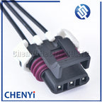 3 Pin Way black female temperature Sensor Plug auto waterproof connector 12129615 12110293 with 15cm wires For Metri-Pack 150
