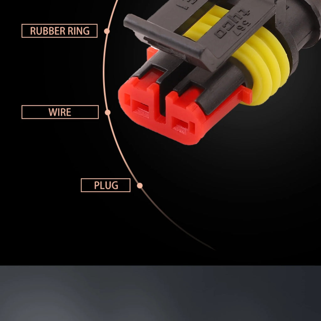 AMP 2 PIN Waterproof 1.8mm Female Male Tyco Super Electrical Automotive Connector Plug Wiring Harness For Car 282104-1 282080-1