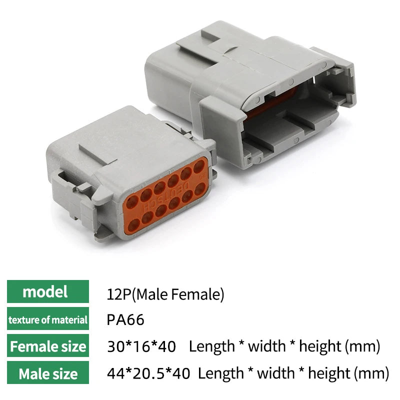 5/10/20Sets Deutsch DT Waterproof Connector Electrical Wire Socket Plug For Car 2P/3P/4P/6P/8P Kit Box Suit DT06-4S DT04-2P DT06