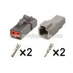 2 PIN Connector Waterproof 2.3mm Series Male Female Connectors Wiring Harness Housing Cable Socket DTP04-2P DTP06-2S