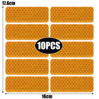 10pcs Car Bumper Reflective Safety Strip Sticker Warning Reflector Tape Auto Car Accessories Exterior Interior Reflector Sticker