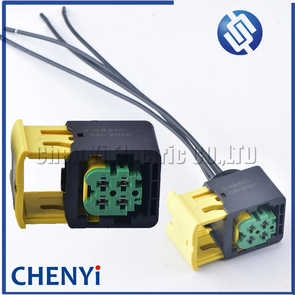 4 Pin New Energy Connector Harness Plug Nitrogen oxygen sensor plug 1-1418390-1 2-1418390-1 3-1418390-1 4-1418390-1 15cm wires