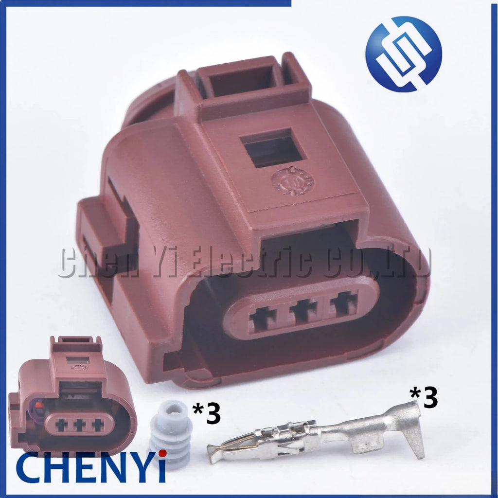 3 Pin Auto waterproof connector Daytime Running Light Wire harness Plug 3B0 973 703 A 3B0973703 3B0973703A