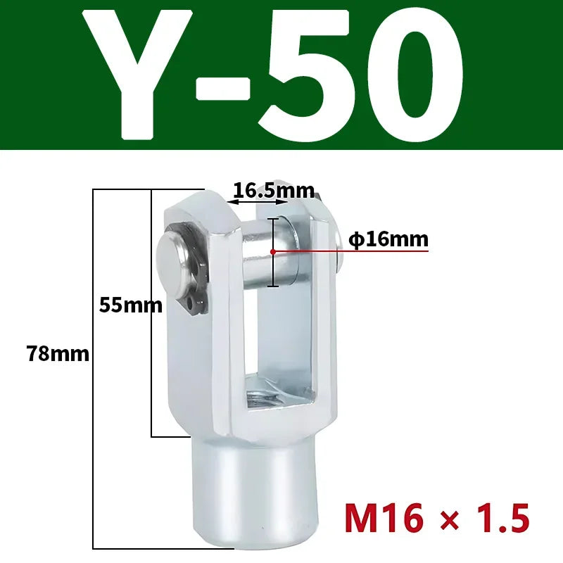 SC Standard Pneumatic Cylinder I/Y Type Mounting Fitting with Pin Connector, Cylinder Accessory for MAL MA Air Cylinders