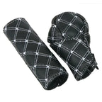 2 in 1 Set Car Faux Leather Gear Shift Knob Cover Hand Brake Cover Sleeve Car Interior Protect Cover Accessories New
