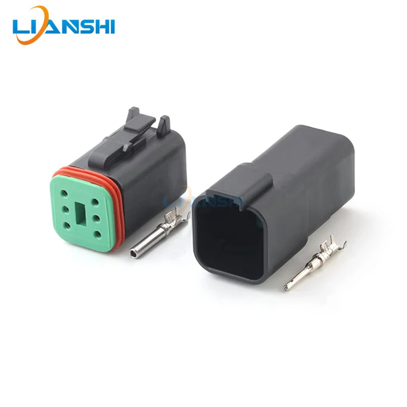 DT06-6S DT04-6P Deutsch waterproof connector Automotive day running lights modified wiring harness plug LED spot light connector