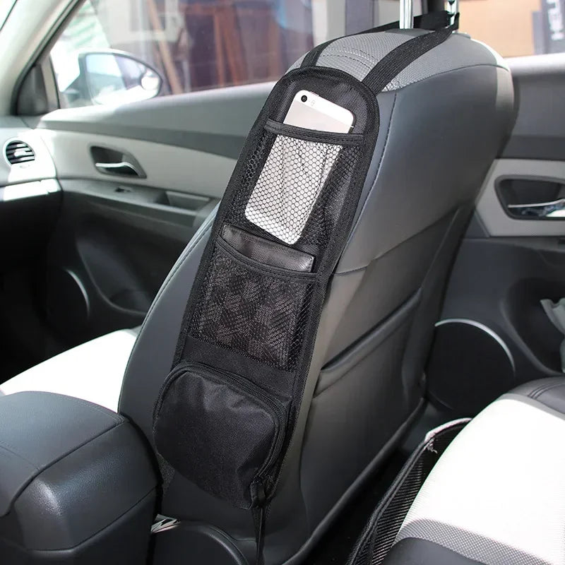 Car Seat Organizer Auto Seat Side Storage Hanging Bag Multi-Pocket Drink Holder Mesh Pocket Styling Organizer Phone Holder Amagi