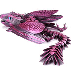 Feathered Wyvern Dragon, 3D Printed Dragon, Articulated Dragon, Fidget Dragon, 3D Printed Toys, Desktop Pet