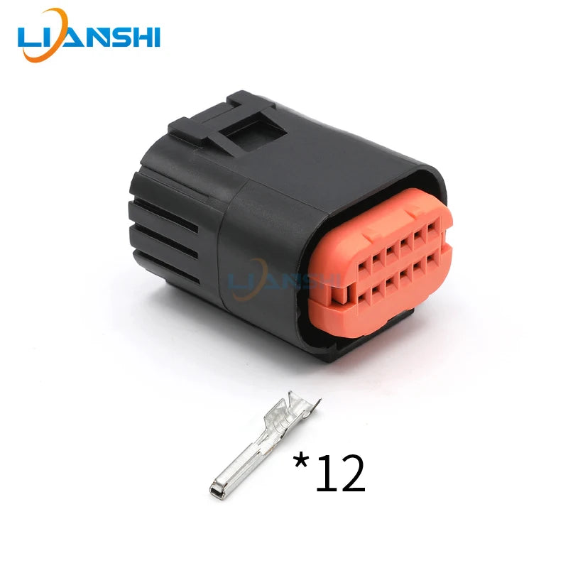 Automotive waterproof wiring harness plug JAE type 12-hole male and female pin socket plug MX23A12NF1 MX23A12SF1