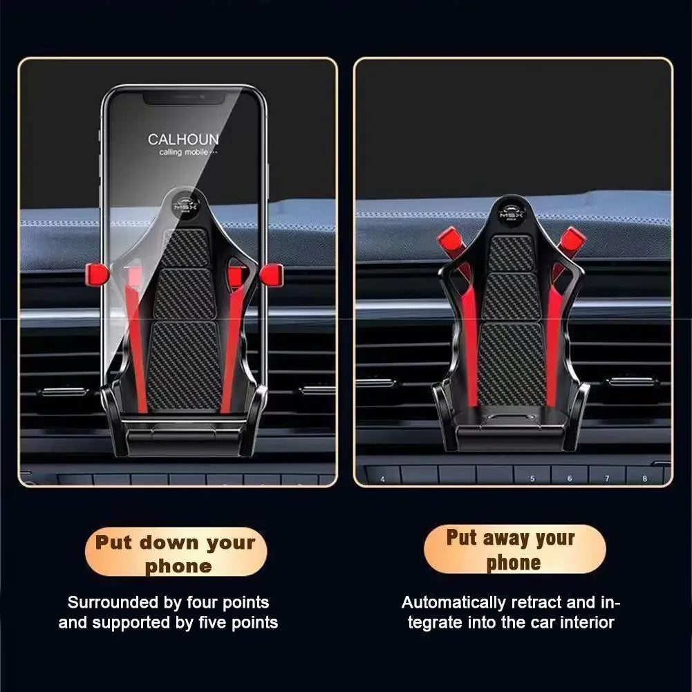 Racing Seat Car Mobile Phone Holder Stable And Shock-Resistant Car Navigation Bracket For Universal Accessories Tools