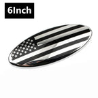 6 Inch Car Oval Front Grille Emblem For Ford F150 F350 FRONT GRILL Tailgate US Flag Oval Emblem Badge Car Decoration