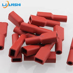 100pcs 4.8 Double wire elbow silicone sheath 187 elbow terminal sheath high temperature resistant 4.8 elbow flag spring sheath