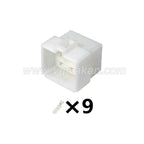 9-Pin Connector Unsealed 6.3mm Male Female Connector Wiring Harness Cable Plug For Ebike Car Terminal DJ7091-6.3-11/21