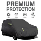 Universal For Audi A3 A4 A5 A6 A7 B7 B8 C5 Q2 Q3 Q5 7 Body Full Covers Black/Silver Outdoor Sun Snow Rain Protection Cover Amagi