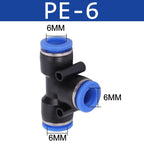 10PCS PE/PEG Plastic Quick Connector - 4-12mm Push In Fitting for Air Hose & Tube, Industrial & Home Pneumatic Systems