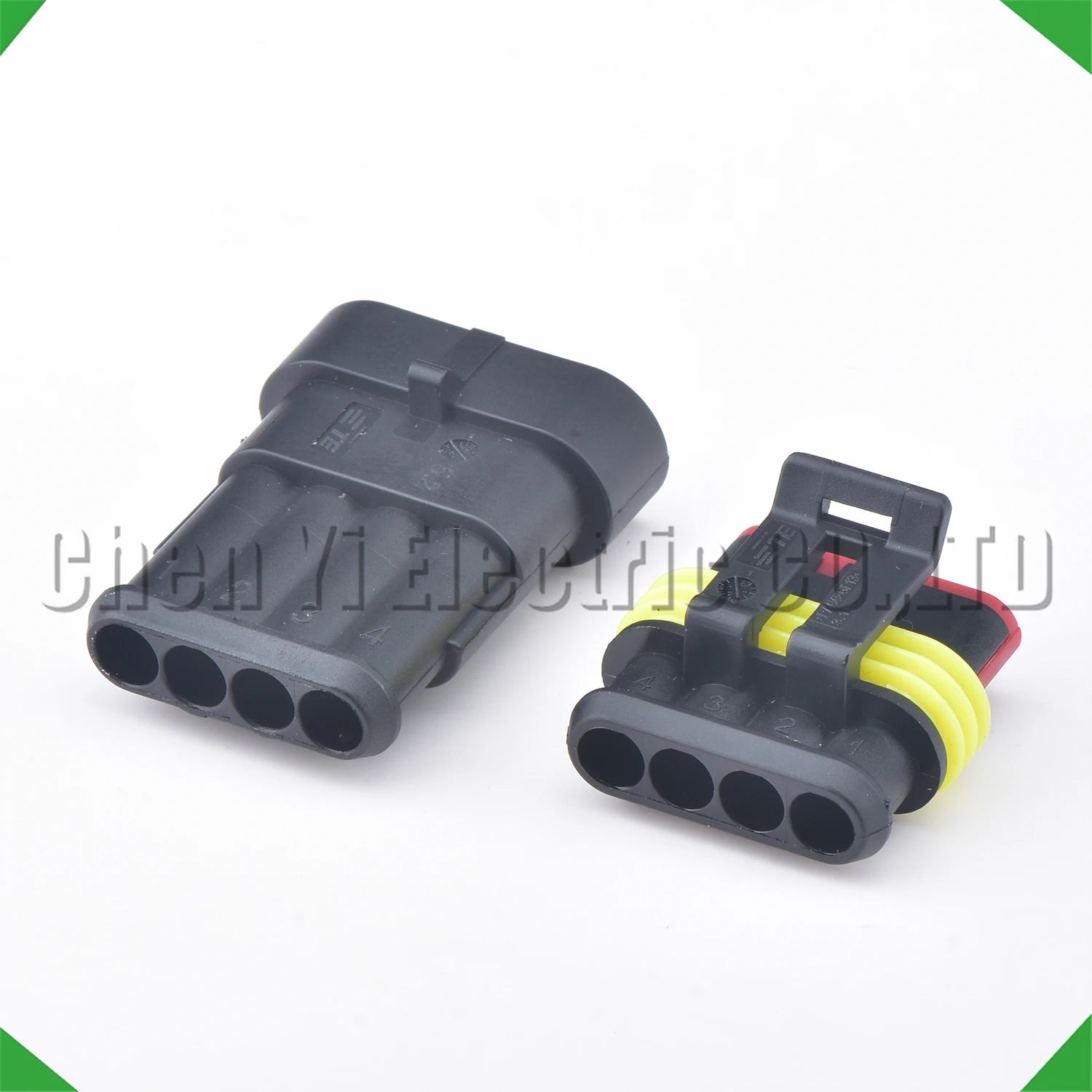 4-Pin Wire Harness female Automotive waterproof connector Black steam harness