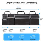 Car Trunk Organizer Durable Waterproof Collapsible with 4 Pockets Ideal for SUVs, Trucks MPVs Backseat or Trunk Storage Amagi