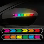 2PCS Car Reflective Sticker Mirror Safety Warning Tape Sticker Mark Styling Reflective Mirror Stickers for Auto Decor DIY Tape