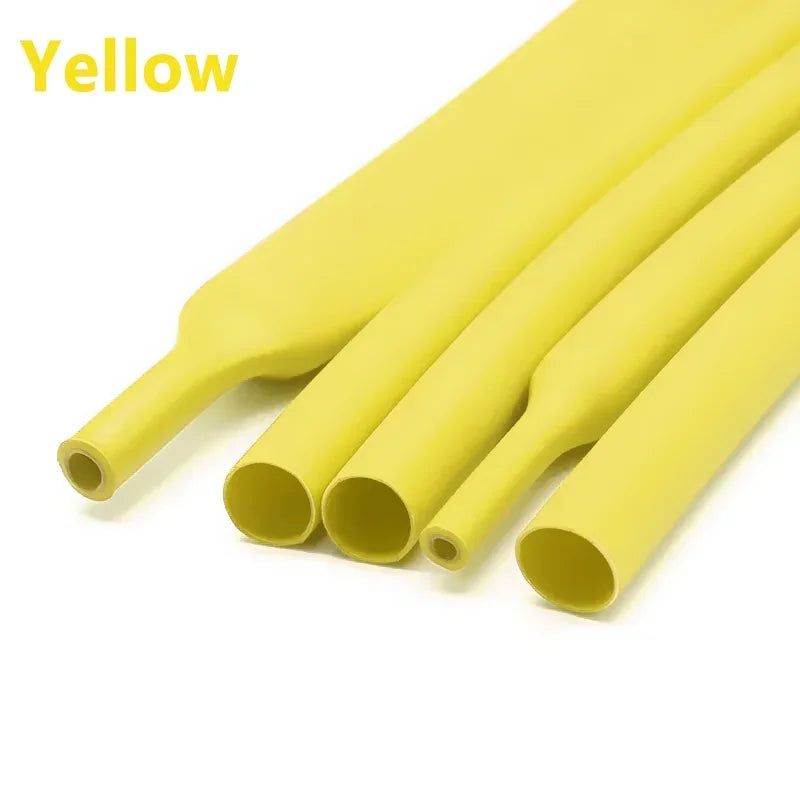 10M-200M 3:1 Heat Shrink Tubing, Dual Wall Adhesive Lined, Black/White/Red/Blue/Yellow, Waterproof Wire Cable Sleeve