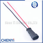 2 Pin Atuo Waterproof Electrical Automotive Connector Plug For car 282104-1 282080-1 with 15cm 18AWG wire