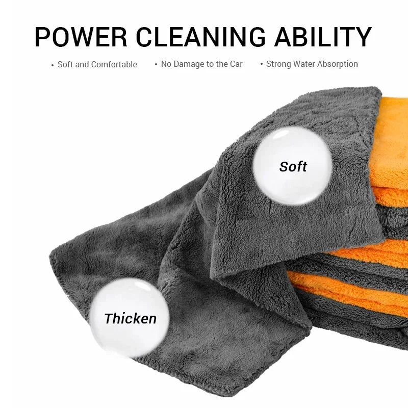 Premium Microfiber Towels Car Care Washing Thicken Towel Car Detailing Drying Cloth Cleaning Tool Auto Wash Accessories Amagi