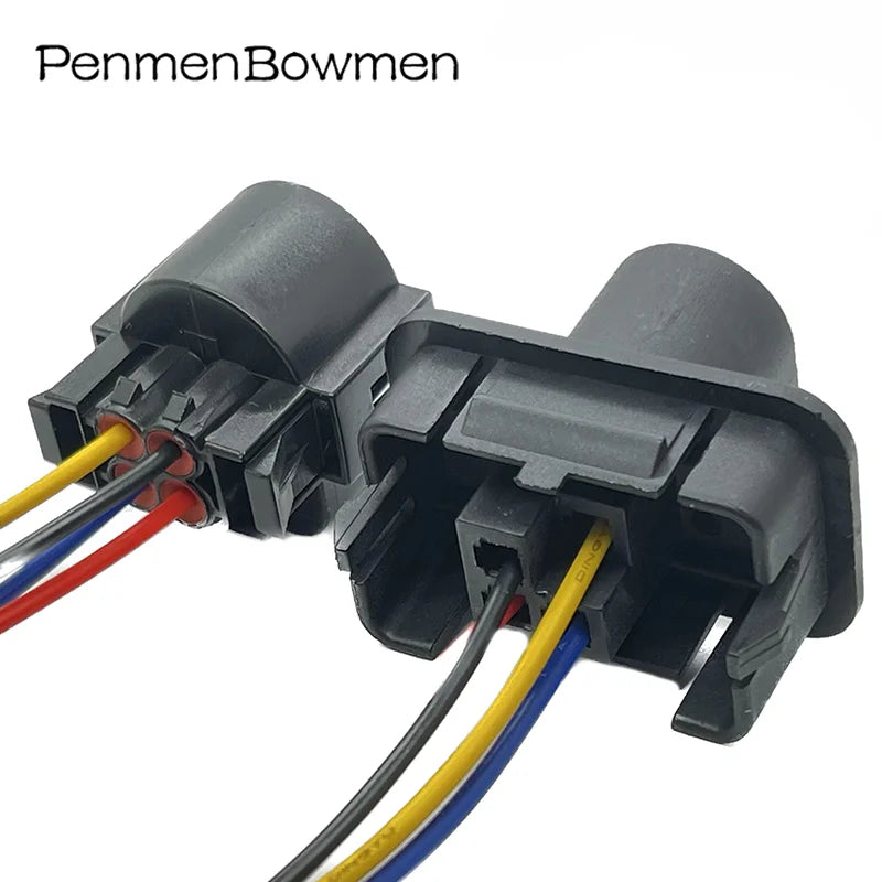 1 Set 4 Pin Auto 3.5mm Light Lamp Electrical Cable Connectors Female Male Wire Harness Plug For 1H0973734