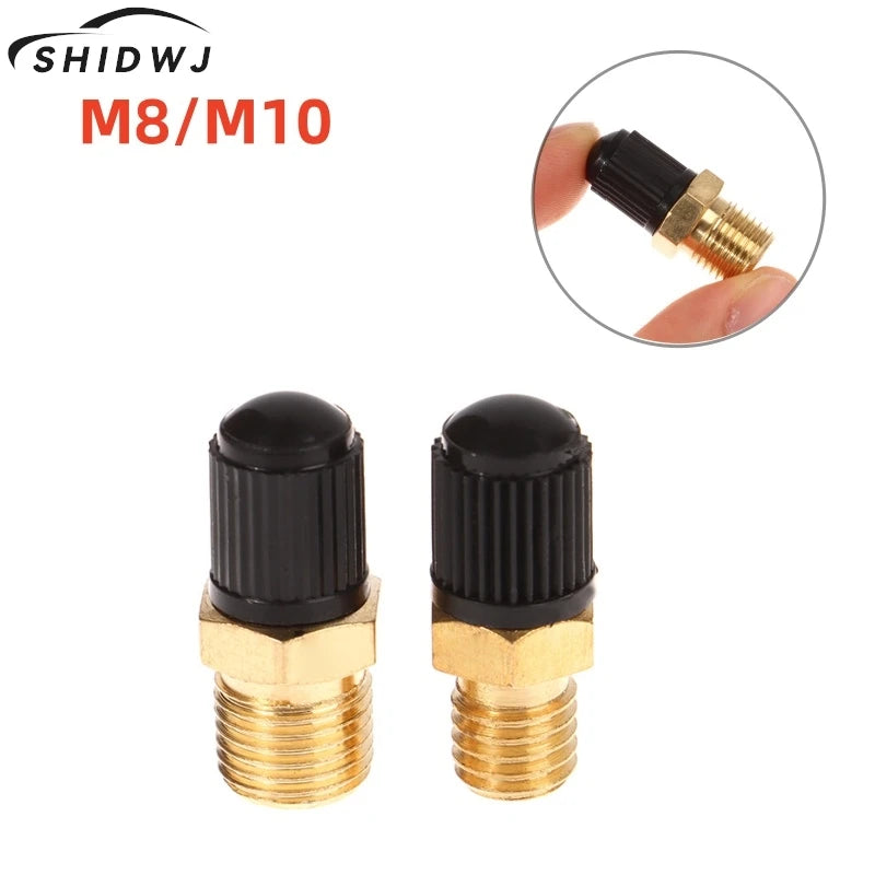 1PC DIY Accessories Air Compressor Tank Fill Valve Hexagonal Brass Tank Fill Valve M8/M10 Threaded Valve Core