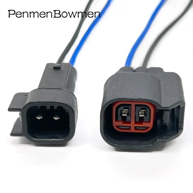1 Set 2 Pin Auto Fuel Injector Nozzle Methanol Electrical Cable Connectors Wire Harness Plug for Ford Chevrolet 7283-5967-30