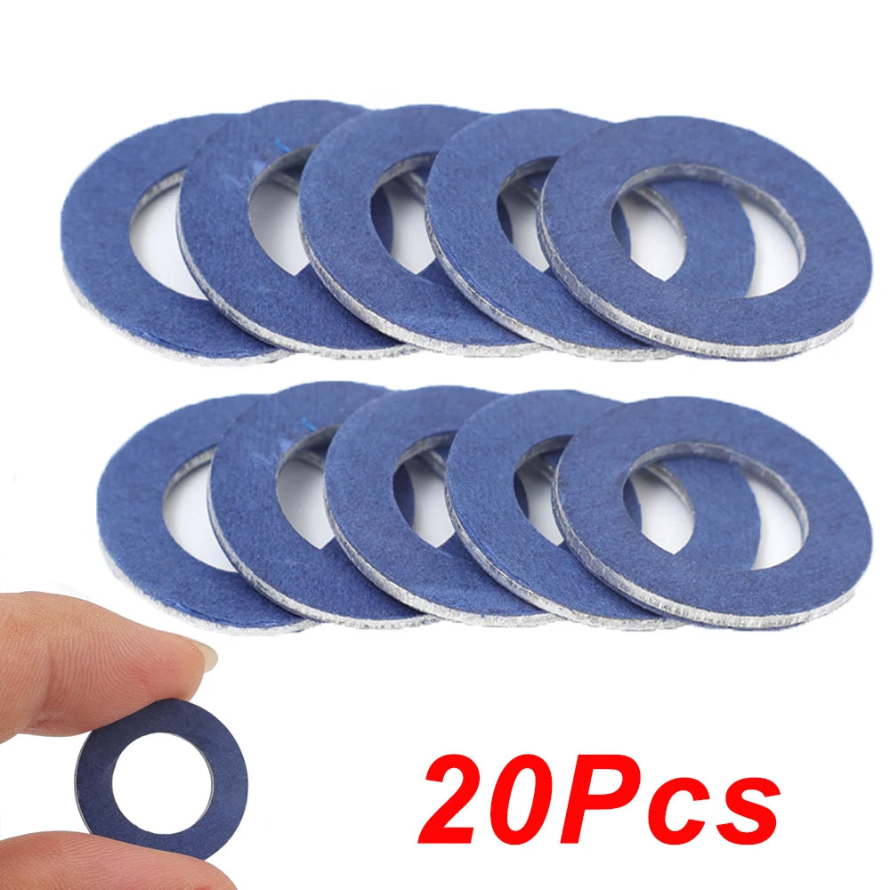 30/1Pcs Car Oil Drain Screw Gasket 90430-12031 Engine Sump Aluminum Seal Gasket for Toyota 12mm Hole Nut Washer Auto Accessories