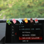 Car Ornaments Mini Sleeping Cute Animals Resin Bear Rabbit Sheep Turtle Resin Decoration Home Office Computer Decor Amagi