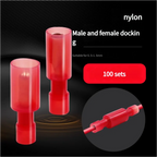 Automobile butt terminal flame retardant sheath diameter 4MM bullet male and female connector wire connector 30 sets