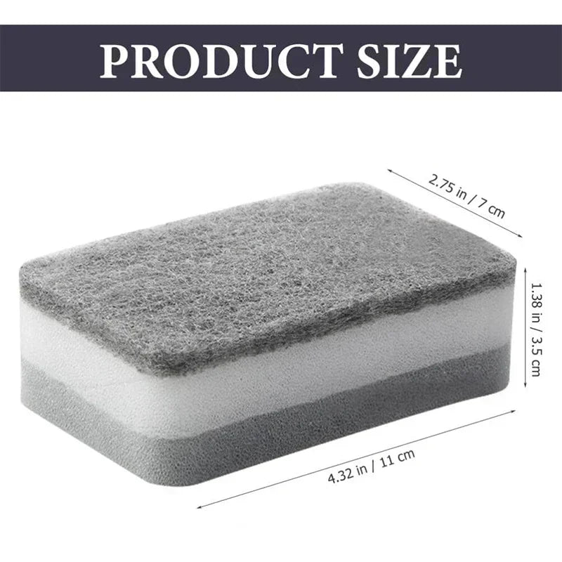 5-50PCS Double-sided Cleaning Sponges Magic Super Absorbent Pan Pot Dishwashing Scouring Pad Wipe Household Kitchen Clean Amagi