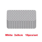 10pcs Car Bumper Reflective Stickers Reflective Warning Strip Tape Secure Reflector Stickers Decals Accessories