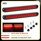 Universal 15 LED Trailer Light Bar 12-24V Brake Light with Sequential Flow Signal Turn Signal Lights for Truck Pickup Boat Amagi