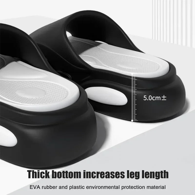 EVA Men's Summer Sandals Fashion Soft Cloud House Platform Slides Unisex Outdoor Non-slip Beach Shoes Men Bathroom Slippers Amag