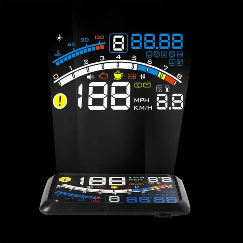 Digital HUD Speedometer Performance LCD Display HUD Display Car General OBD2 Driving Computer Car Speed Reflective Car Display