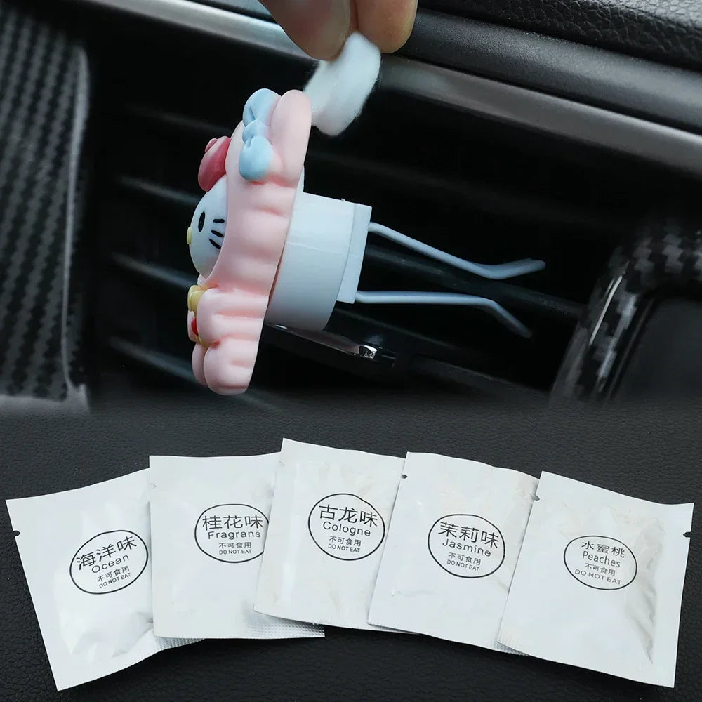Car Solid Perfume Tablets Air Vent Perfume Refill 5 Flavor Air Freshener Car Interior  Perfume Diffuser Tablet Accessories