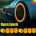 Luminous Valve Caps Car Tire Fluorescent Tyre Valve Stem Decor Luminous Cap Night Glowing Wheel Hub Nozzle Valve Caps