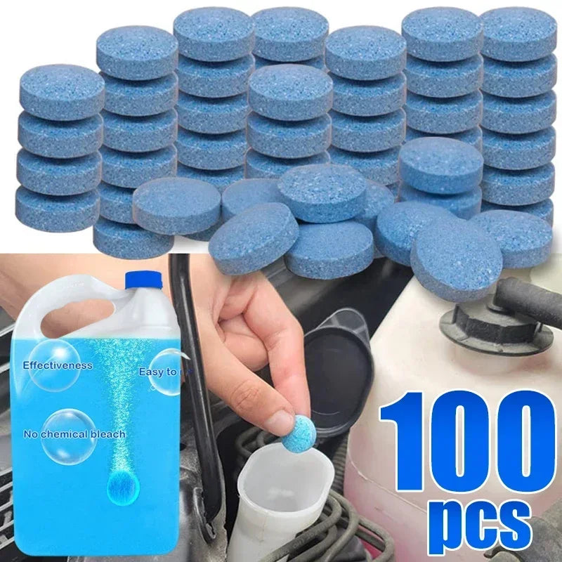 Solid Cleaner Car Windscreen Cleaner Effervescent Tablet Auto Wiper Glass Solid Cleaning Concentrated Tablets Detergent Amagi
