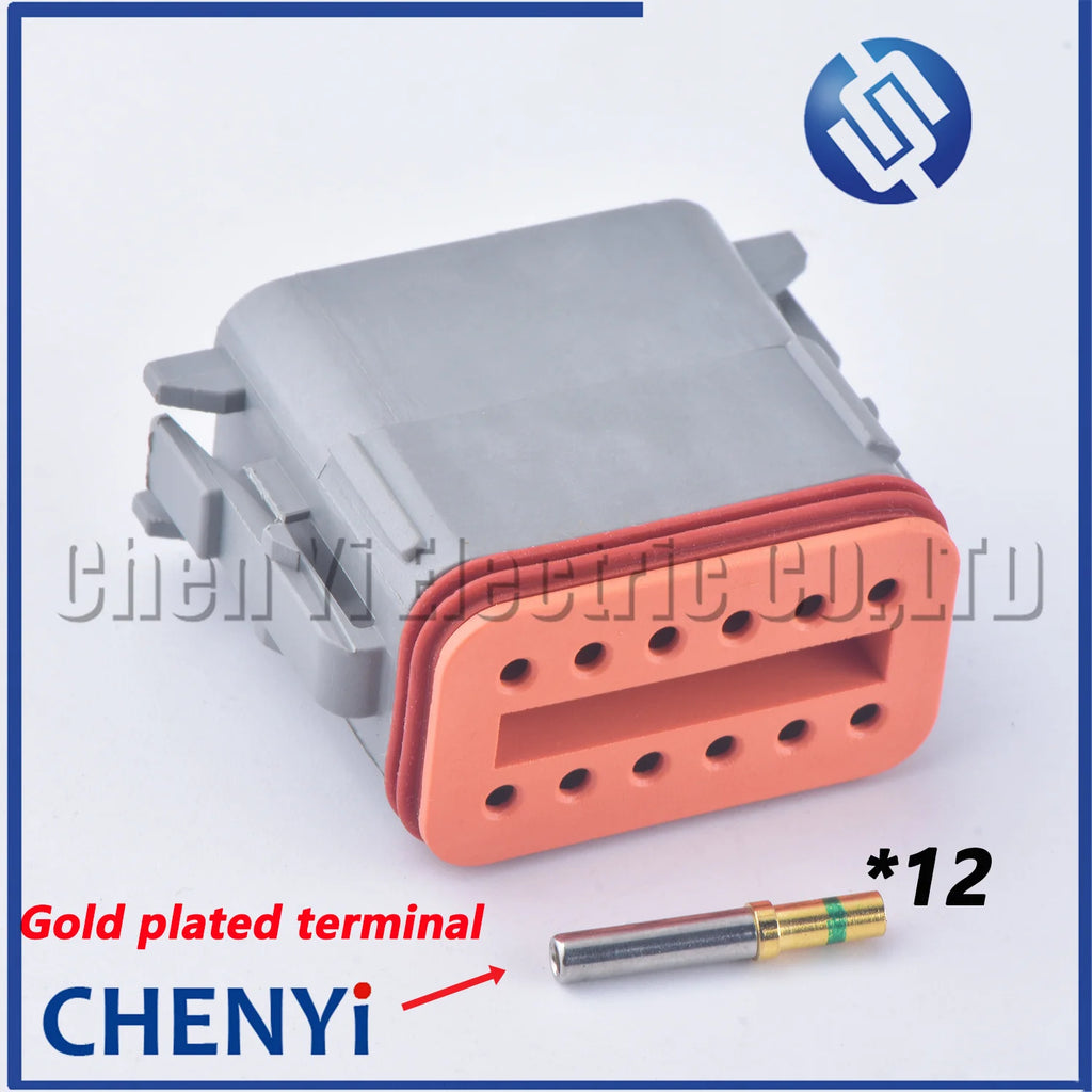 12 Pin Deutch IPD DT Connector DT15-12PA DT13-12PA PBC Straight Needle bender Seat solder panel end socket DT06-12S DT04-12P