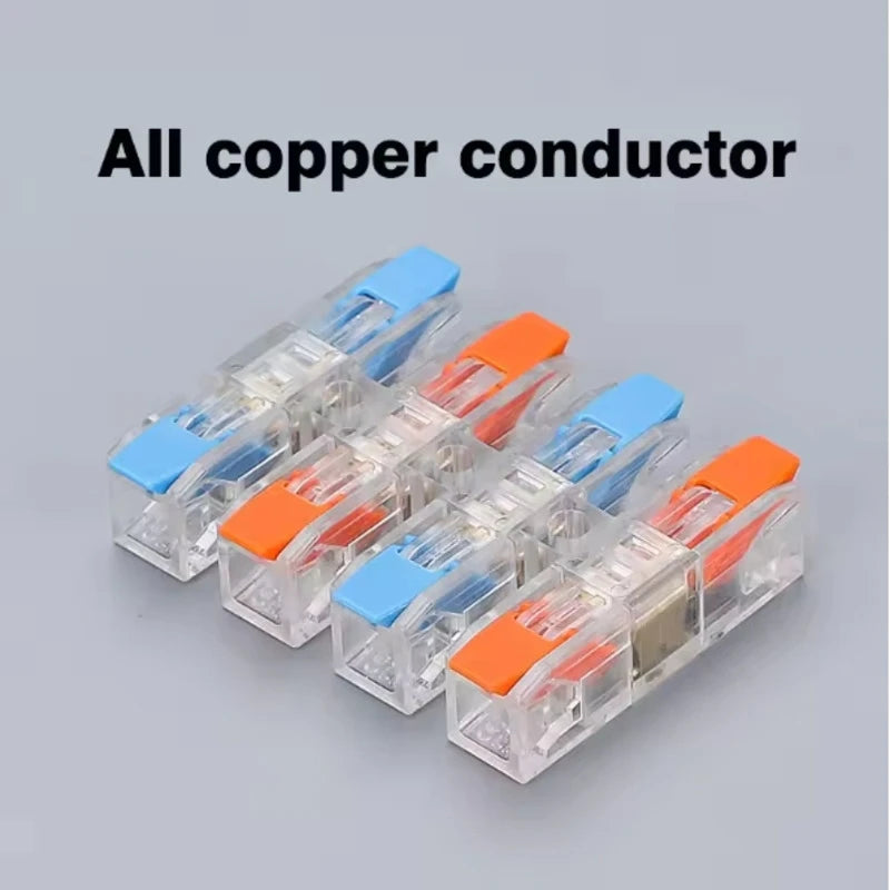 2-12 Pin Screw Fixation Quick Press Electrical Docking Terminal | Compact Push-in Wire Connector Terminal Block
