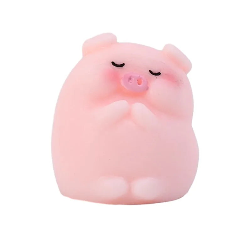 Cute Piggy Auto Interior Ornaments Resin Pink Pig Cartoon Toy Decoration Dashboard Desktop Office Garden Car Decor Accessories