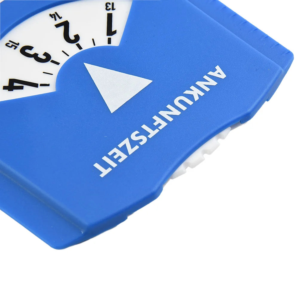 1 Pc Car Parking Disc Timer Clock Arrival Time Display Blue Plastic Portable Parking Time Tools 24 Parking Disc Parking Meters
