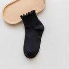Socks Women's Mid-tude Autumn Fashion Ins Wooden Ear Socks Japanese Pile Pile Socks Preppy Sweet Socks For Women Amagi