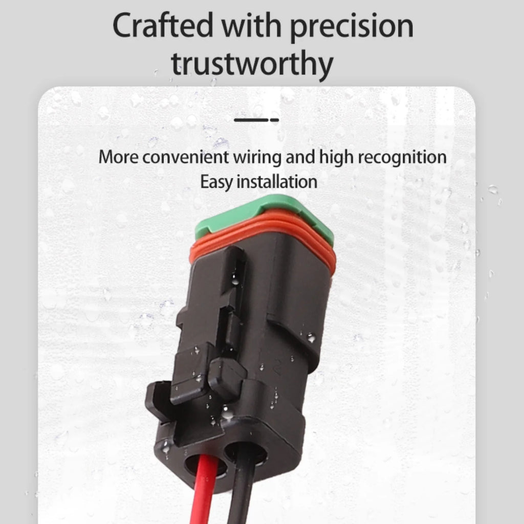 2-PIN Connector Waterproof 1.6mm Series Male Female Connectors Wiring Harness DT04-2P-E005 DT06-2S-E004
